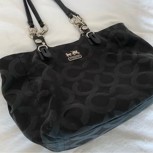 Coach Art Monogram Black Bag